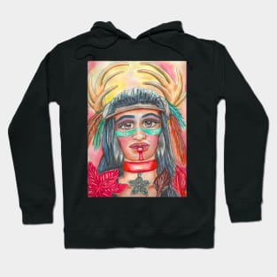 November Native Woman Hoodie